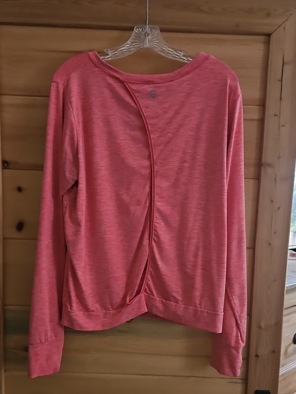 Born Primitive Athleisure Women’s Coral Twist-Back Long Sleeve Top
